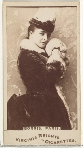 Borris, Paris, from the Actors and Actresses series (N45, Type 1) for Virginia Brights Cigarettes by Allen & Ginter, photograph, 1885-1891