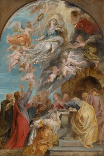 'Modello' for the Ascension of the Virgin by Peter Paul Rubens, painting, 1622