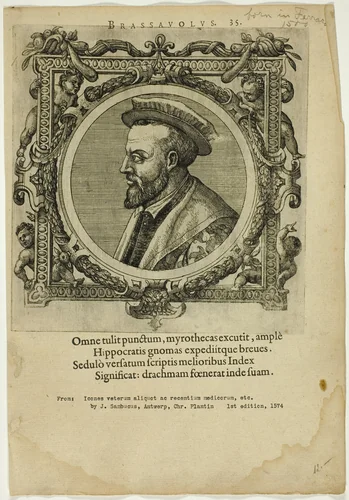 Portrait of Brassauolus by Unknown Artist, print, 1574