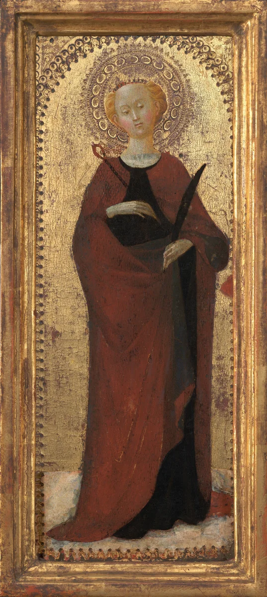 Saint Apollonia by Sassetta, painting, 1435