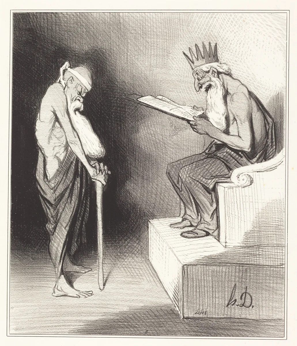 Clémence de Minos by Honoré Daumier, print, 1843