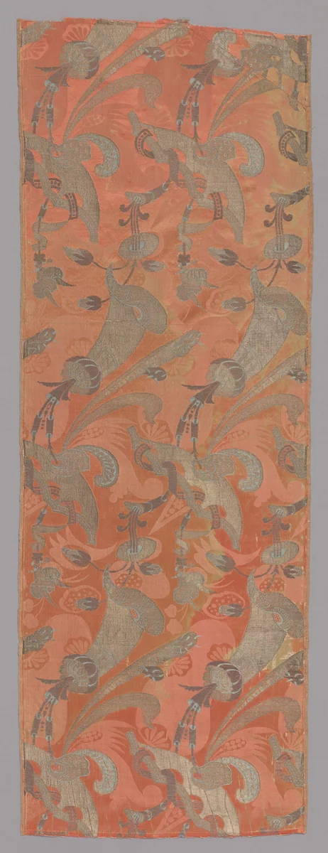 Length of Woven Silk by France or Italy, textile, 1700-1705