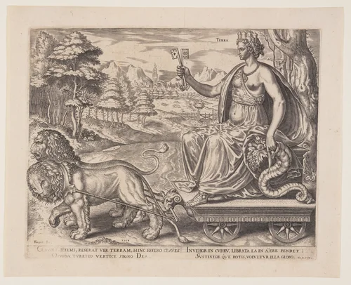Earth, from The Four Elements by Philip Galle, print, 1564