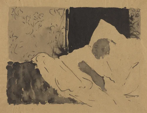 Madame V. Sleeping by Edouard Vuillard, drawing, 1892