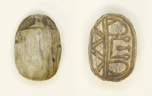 Scarab: Floral Motifs, Hieroglyphs, and Geometric Designs by Egyptian, other, -1650--1550