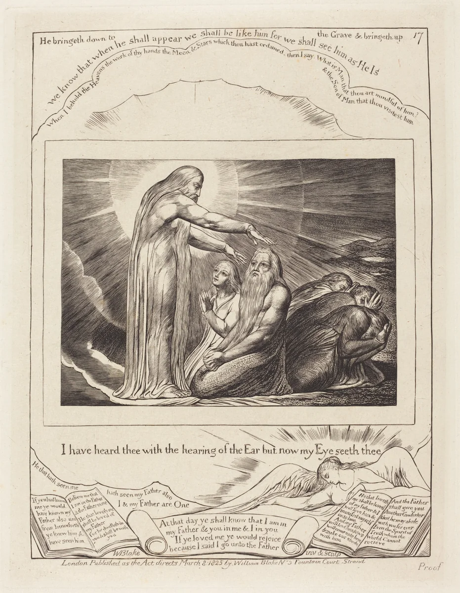 The Vision of God by William Blake, print, 1825