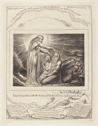 The Vision of God by William Blake, print, 1825
