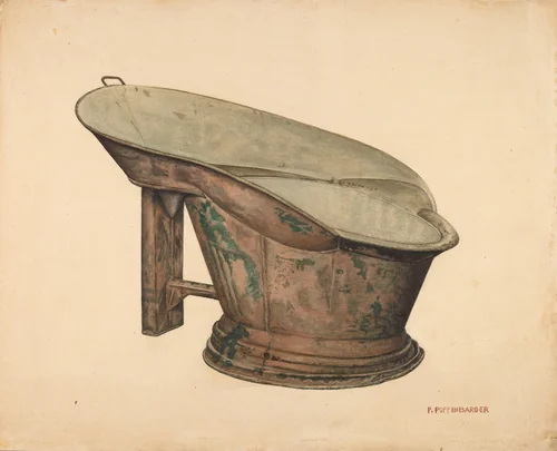 Foot Tub by Paul Poffinbarger, index of american design, 1939