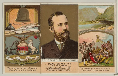 Governor Beaver, Pennsylvania, from "Governors, Arms, Etc." series (N133-2), issued by Duke Sons & Co. by W. Duke, Sons & Co., print, 1885-1892