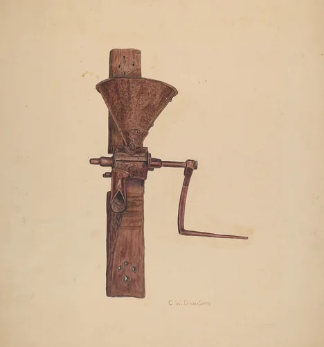 Coffee Mill by Clarence W. Dawson, index of american design, 1940