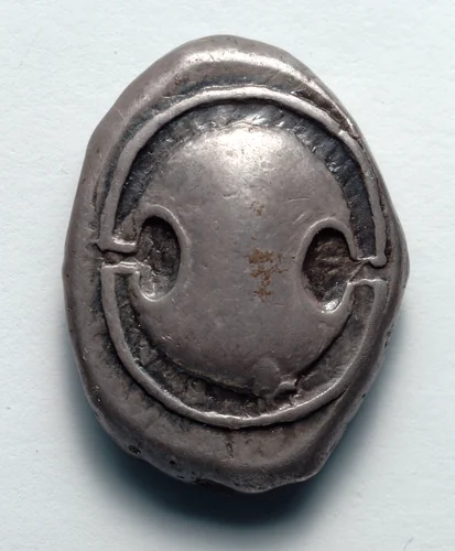 Stater: Boetian Shield, within Incuse Circle (obverse) by Unknown, metalwork, -395--387