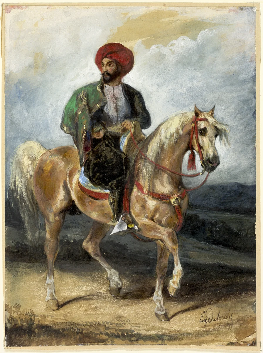 The Turkish Rider by Eugène Delacroix, painting, 1829-1839