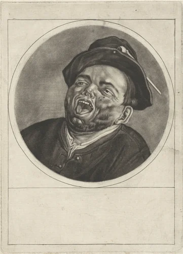 Zingende man (het Gehoor) by Cornelis Dusart, print, 1670-1704