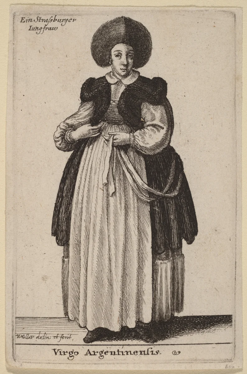 Virgo Argentinensis by Wenceslaus Hollar, print, 1644-1650