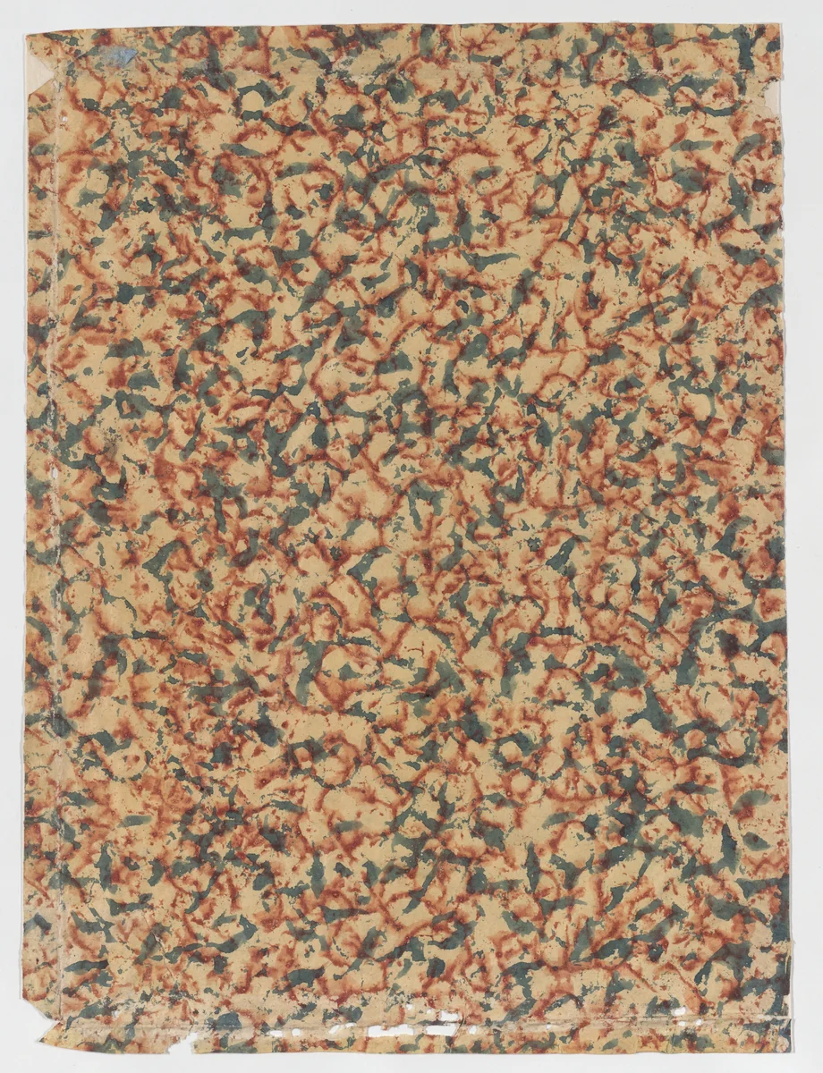 Sheet with overall splotchy pattern by anonymous, print, 1800-1900