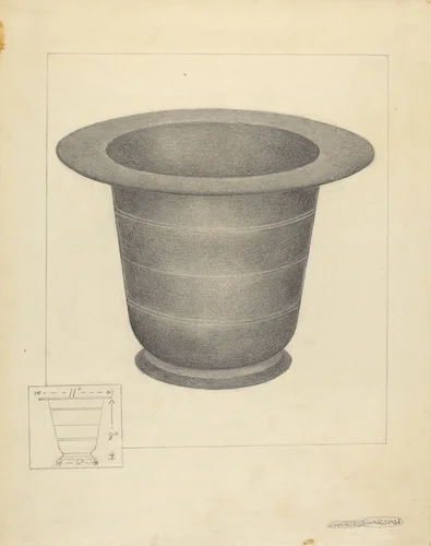 Pewter Commode Form by Charles Garjian, index of american design, 1939