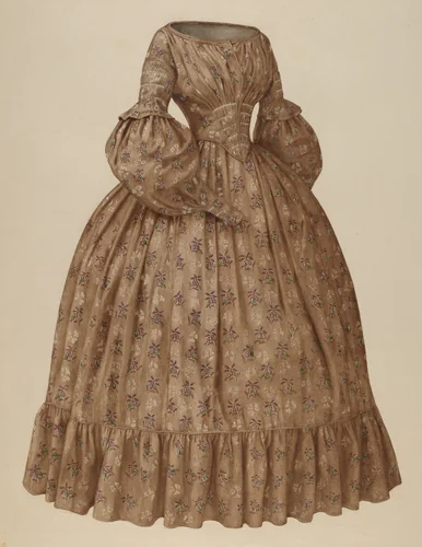 Dress by Julie C. Brush, index of american design, 1935-1942