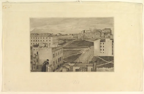 View from the Artist's Studio Window, Rome by Max Klinger, print, 1890