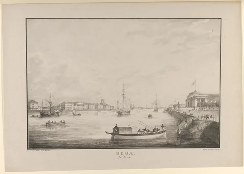 The Neva River by Karl Petrovich Beggrov, print, 1800-1850