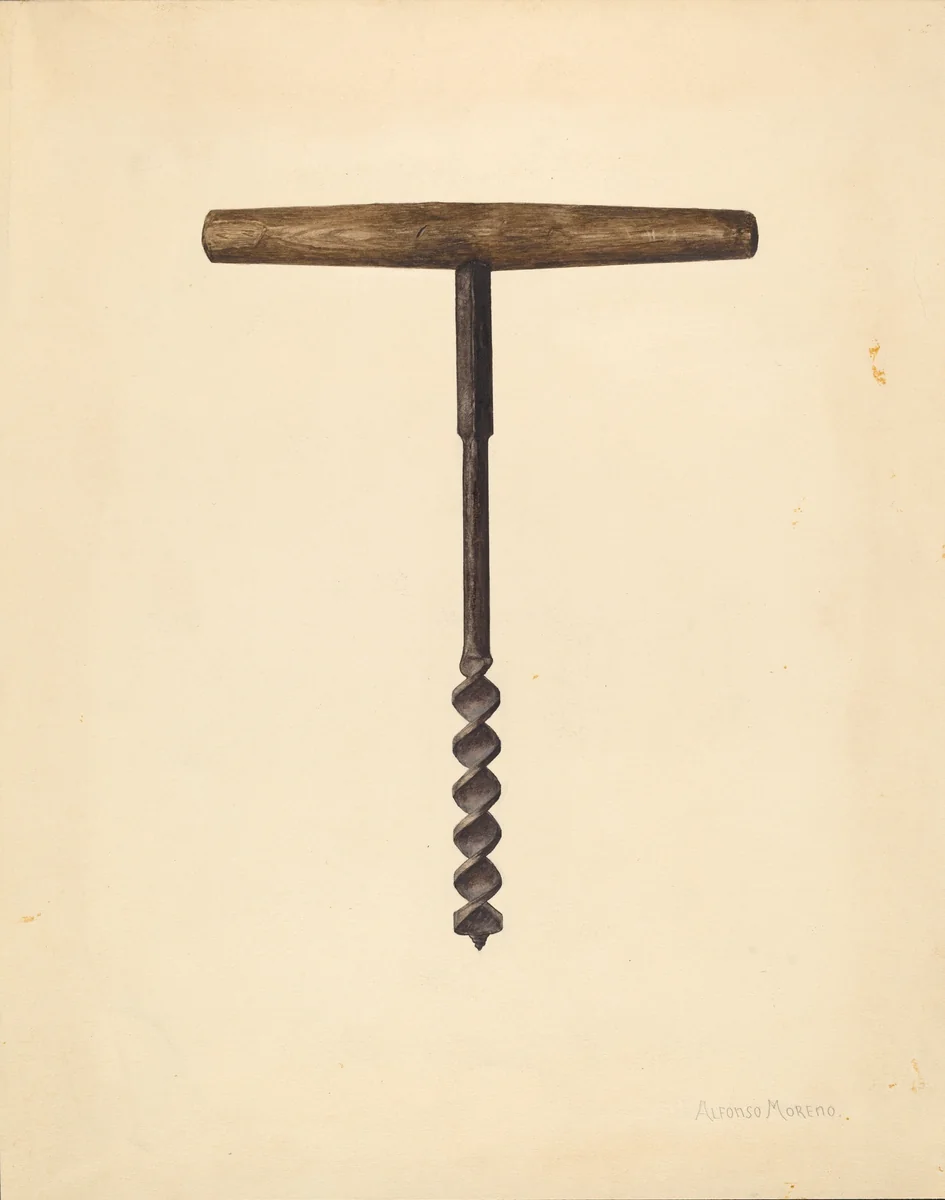 Auger by Alfonso Moreno, index of american design, 1938