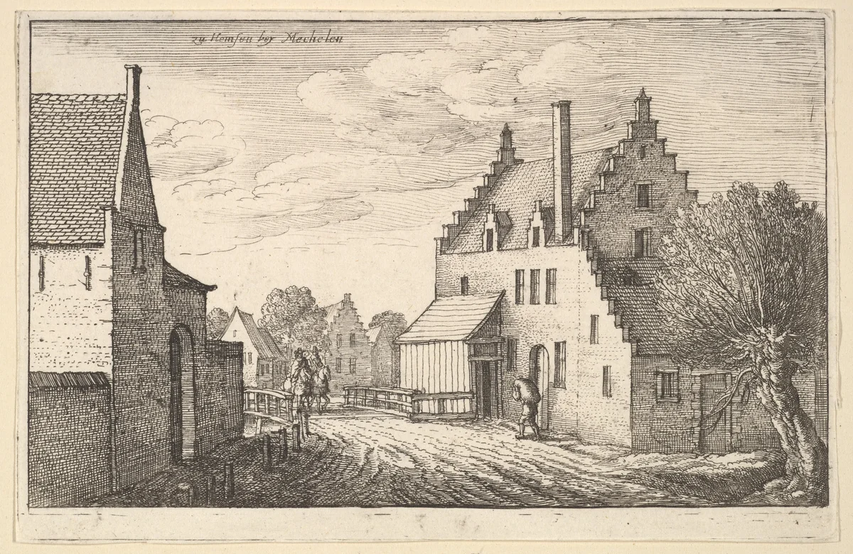 Mechelen (Mechlin), from "European Views" by Wenceslaus Hollar, print, 1664