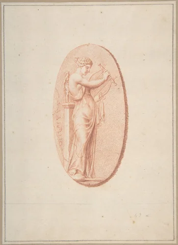 A Muse by Bernard Picart, drawing, 1685-1733