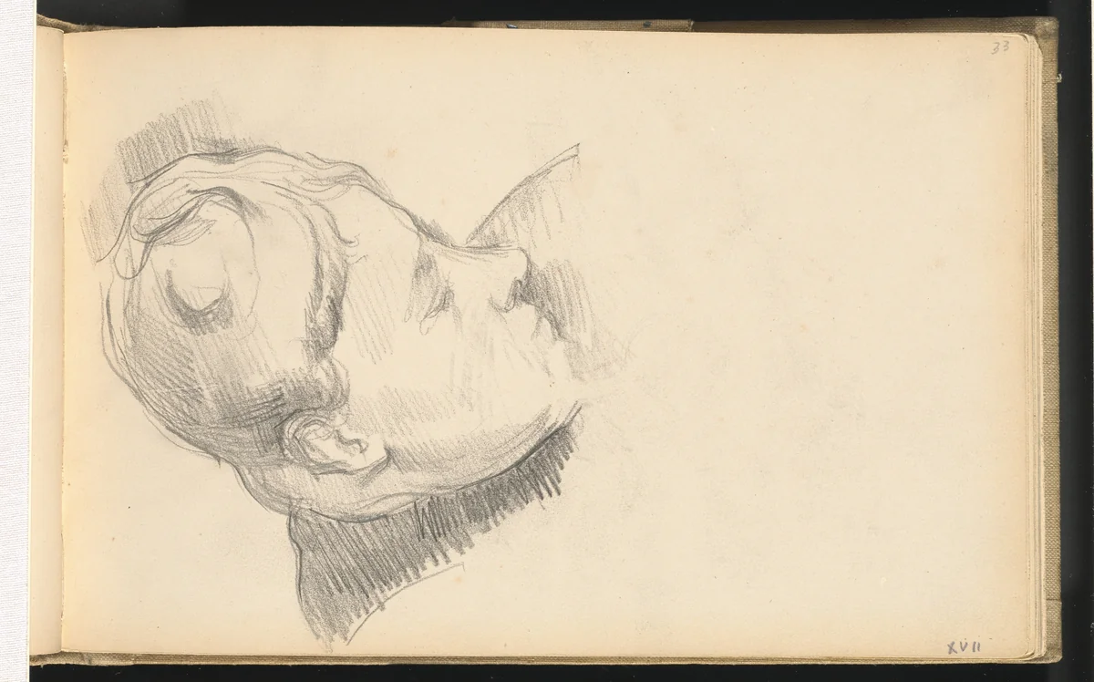 Madame Cezanne with her Head Lowered by Paul Cezanne, drawing, 1893-1896