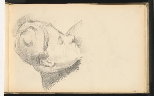 Madame Cezanne with her Head Lowered by Paul Cezanne, drawing, 1893-1896