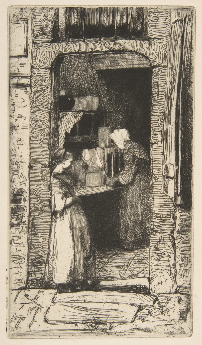 La Marchande de moutarde by James McNeill Whistler, print, 1858