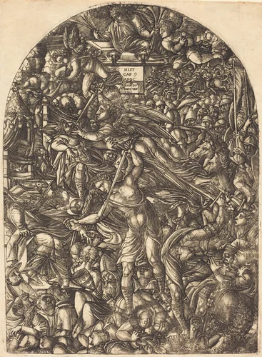 The Angel Sounding the Sixth Trumpet by Jean Duvet, print, 1546-1556