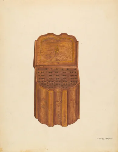 Knife Box - Mahogany by Henry Meyers, index of american design, 1936