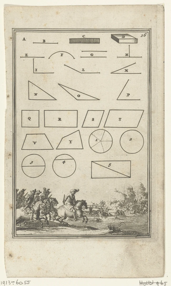 Illustratie voor 'Den Arbeid van Mars' van Allain Manesson Mallet by Romeyn de Hooghe, print, 1672