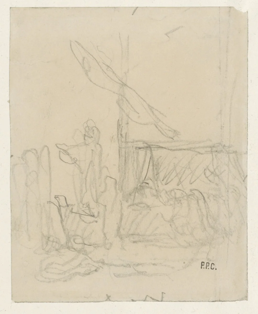 De arme visser by Pierre Puvis de Chavannes, drawing, 1876-1881