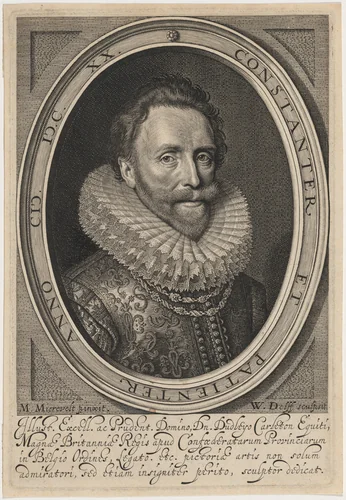 Sir Dudley Carleton, Viscount Dorchester by Willem Jacobsz Delff; Michiel van Miereveld, print, 1580-1638