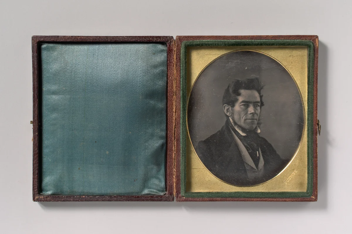 [Man with Chinstrap Beard] by John Plumbe Jr., photograph, 1840-1849