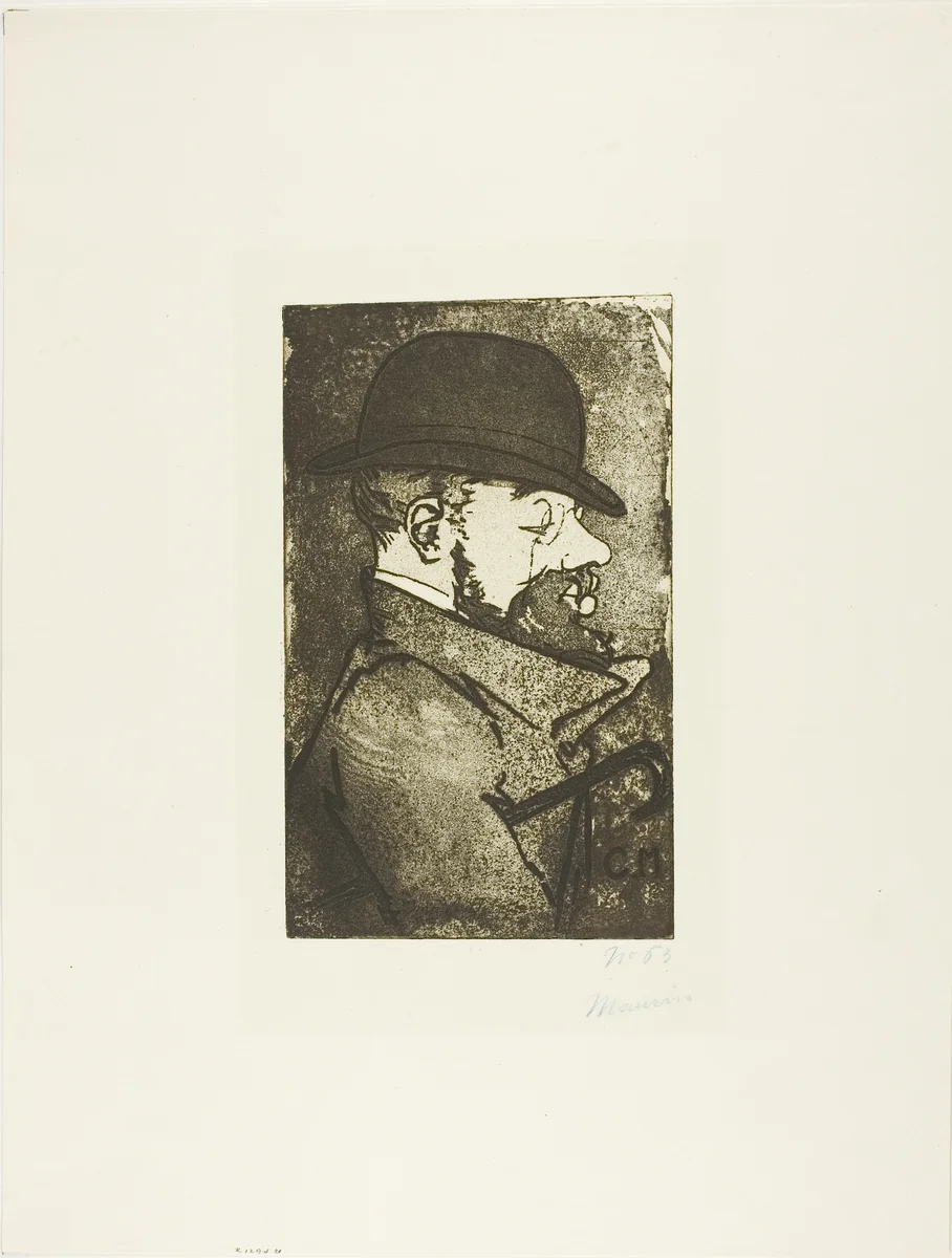 Portrait of Toulouse-Lautrec, from the first album of L'Estampe originale by Charles Maurin, print, 1893