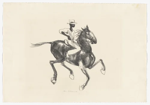 Horse and Rider by Anne Goldthwaite, print, 1936