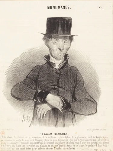 Le Malade imaginaire by Honoré Daumier, print, 1841