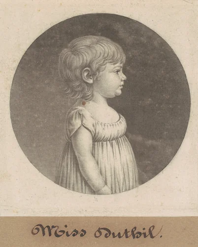 Miss Dutilh by Charles B. J. Févret de Saint-Mémin, print, 1801