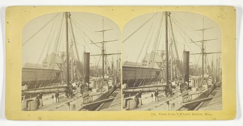 View from T Wharf, Boston, Mass by Kilburn Brothers, photograph, 1855-1875