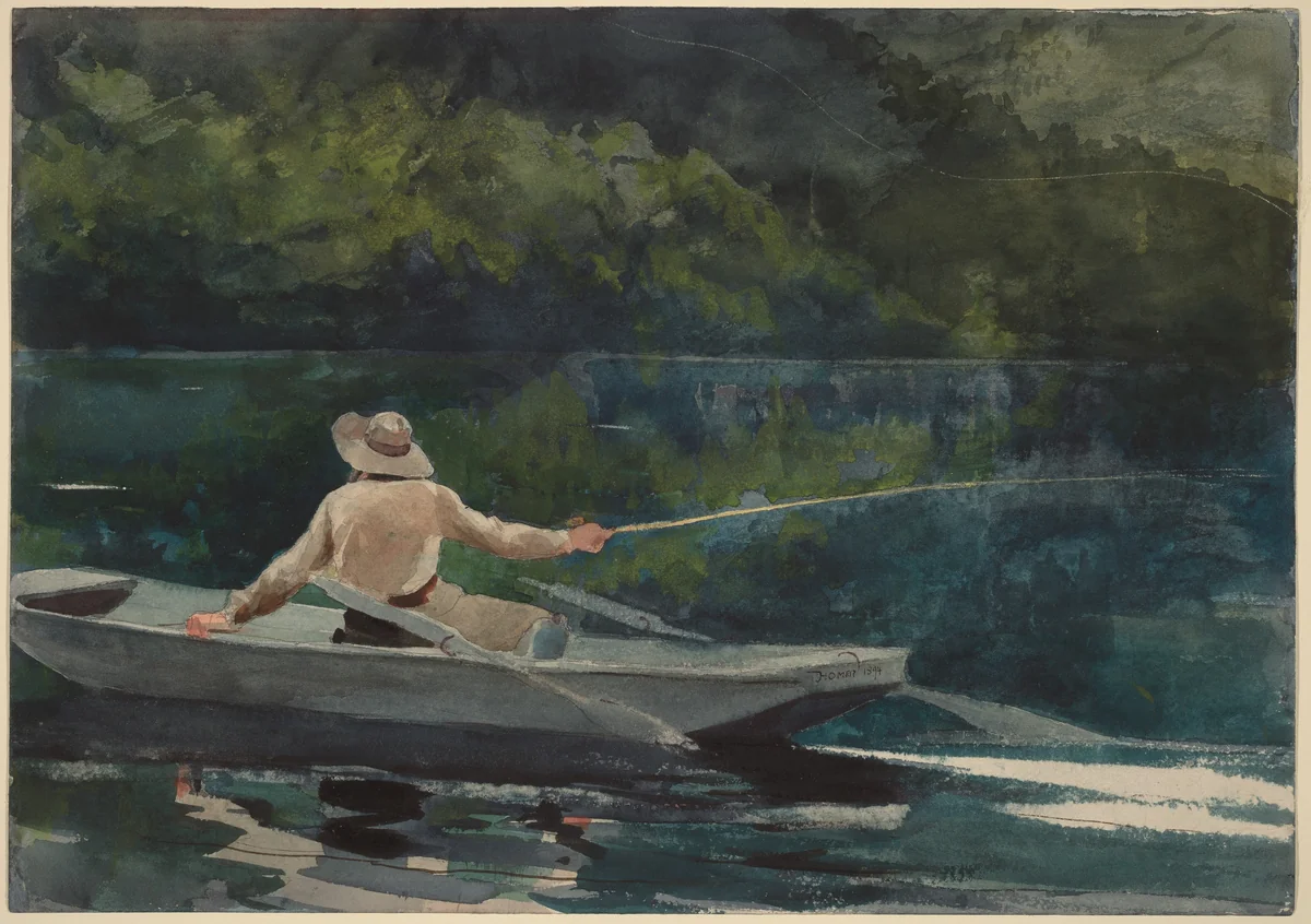 Casting, Number Two by Winslow Homer, drawing, 1894