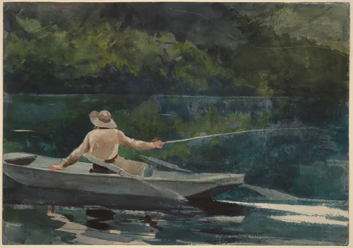 Casting, Number Two by Winslow Homer, drawing, 1894