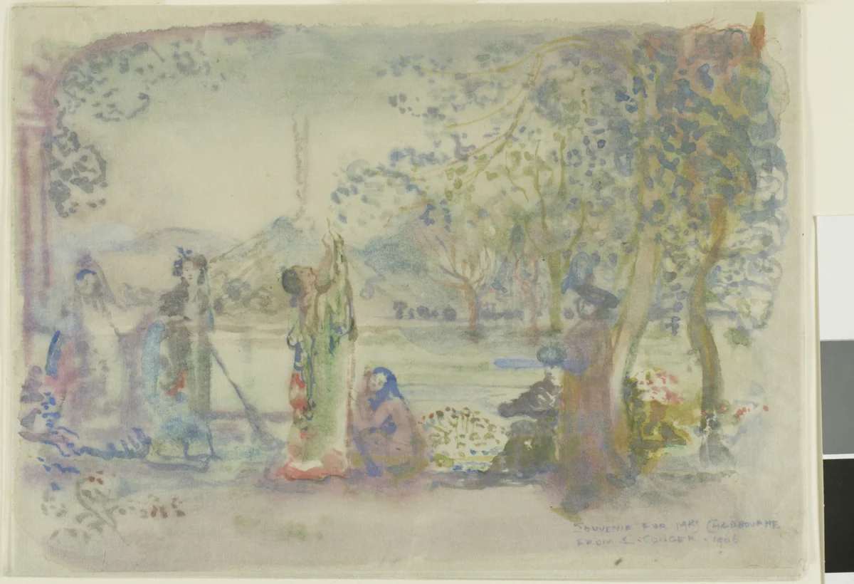 Scene on a Lake in the Morning by Charles Conder, painting, 1906-1909