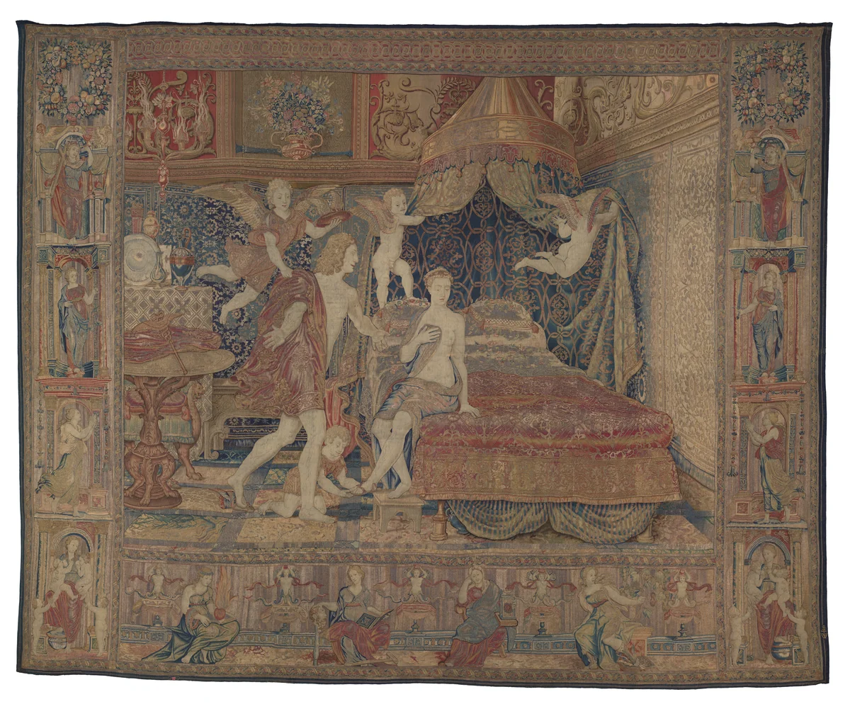 Aglauros’s Vision of the Bridal Chamber of Herse, from the Story of Mercury and Herse by Giovanni Battista Lodi, textile, 1535-1575