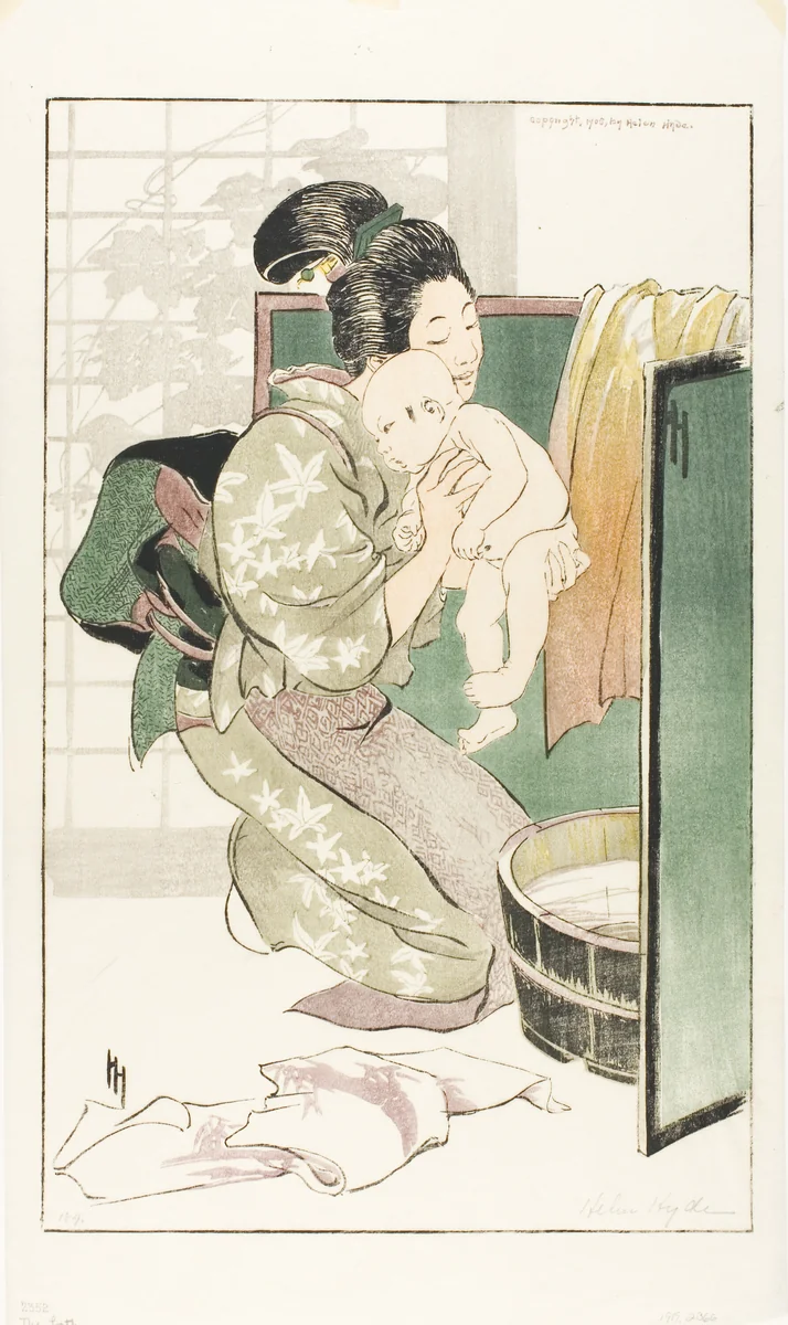The Bath by Helen Hyde, print, 1905