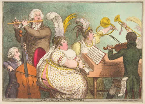 The Pic-Nic Orchestra by James Gillray, print, 1802