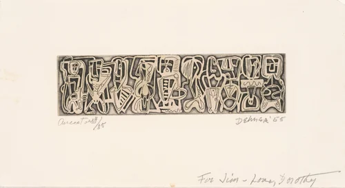 Ancestors by Dorothy Dehner, print, 1954