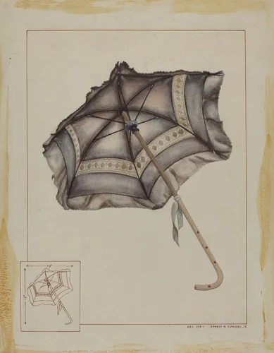 Doll Parasol by Ernest A. Towers, Jr., index of american design, 1938