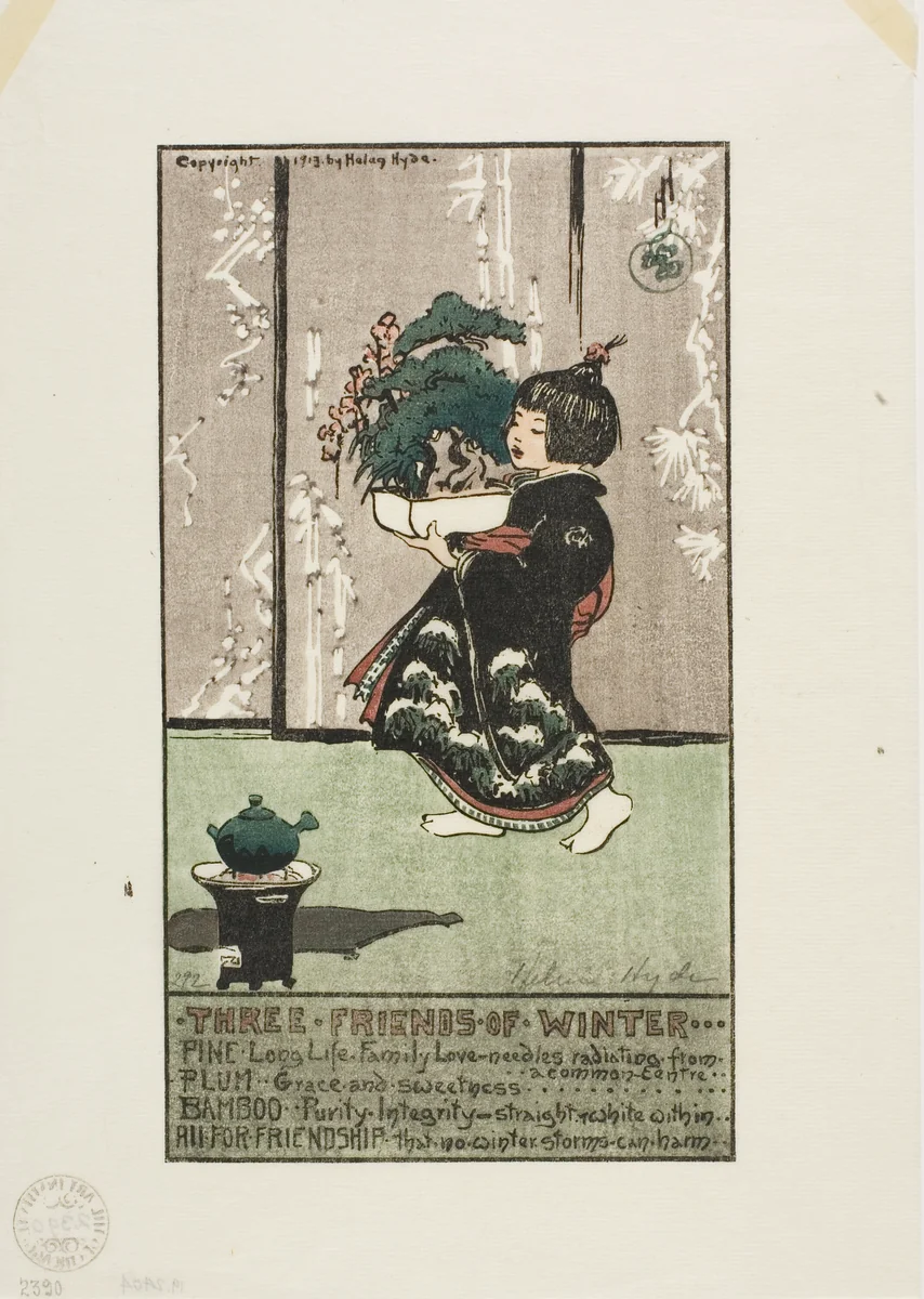 Three Friends of Winter by Helen Hyde, print, 1913