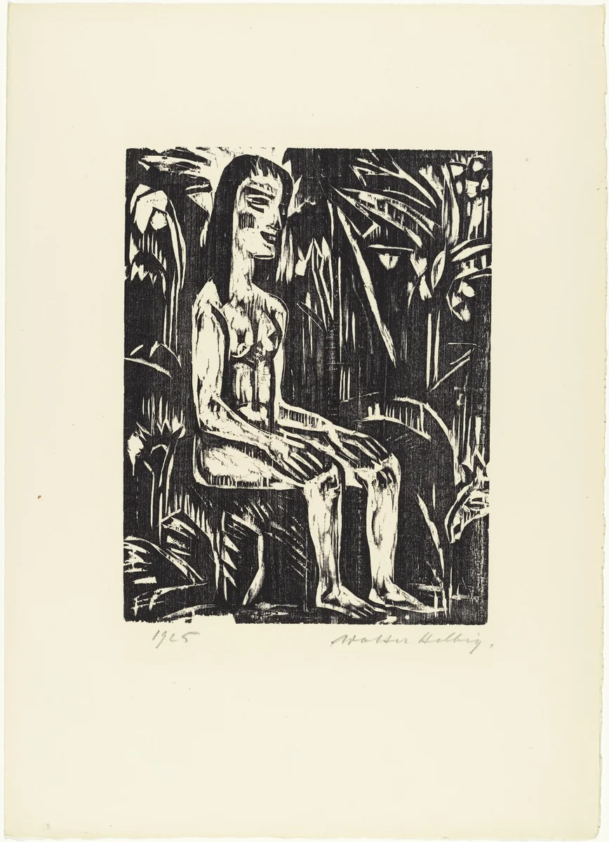 Islander (Insulanerin) from 16 Woodcuts (16 Holzschnitte) by Walter Helbig, print, 1925